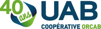 Logo UAB, AMCB, menuiserie à Rives de l'Yon